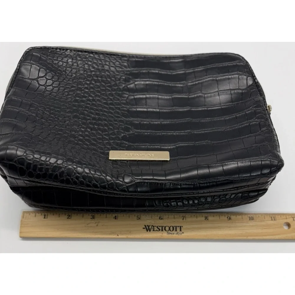 Tartan & Twine Croc Double‎ Zip Cosmetic Bag.